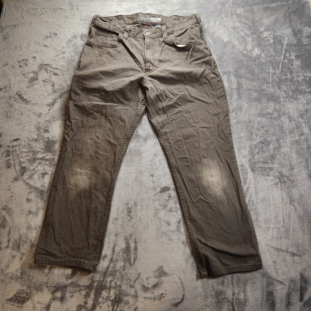 Carhartt Pants Mens 34x28 Brown Relaxed Straight Rigby BN2517